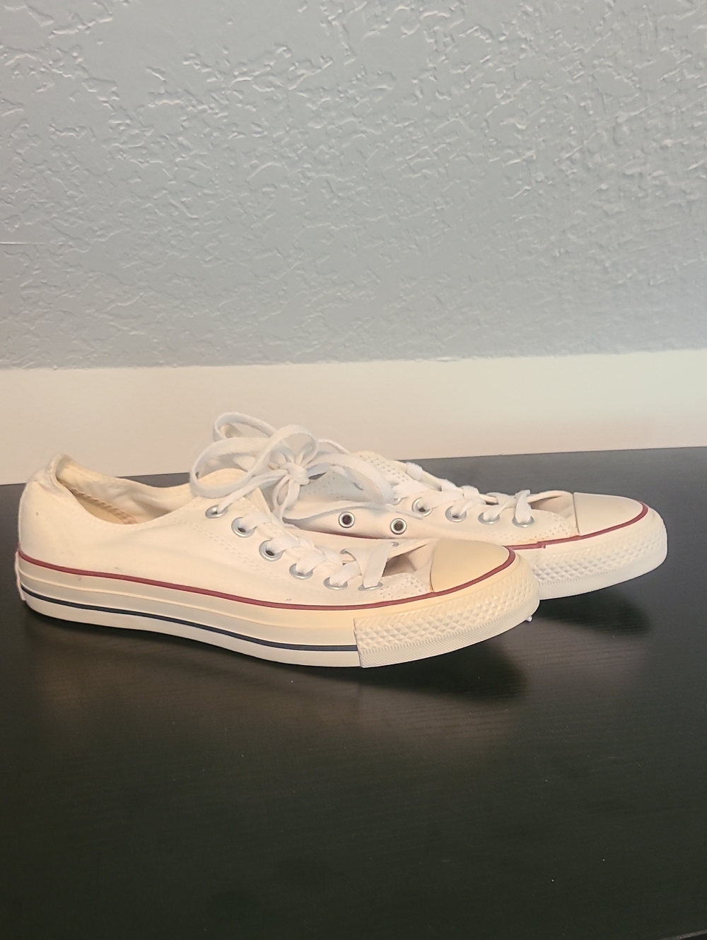 Converse White Low-Top Canvas All Star Sneakers Size W 6.5